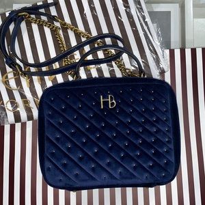 Henri Bendel Bond Street Top Handle Velvet Bag